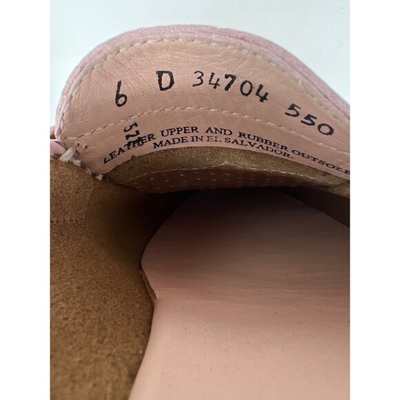 Womens G.H. Bass Pink Perforated Loafer Slingbacks Size 6 Weejuns Leather Upper